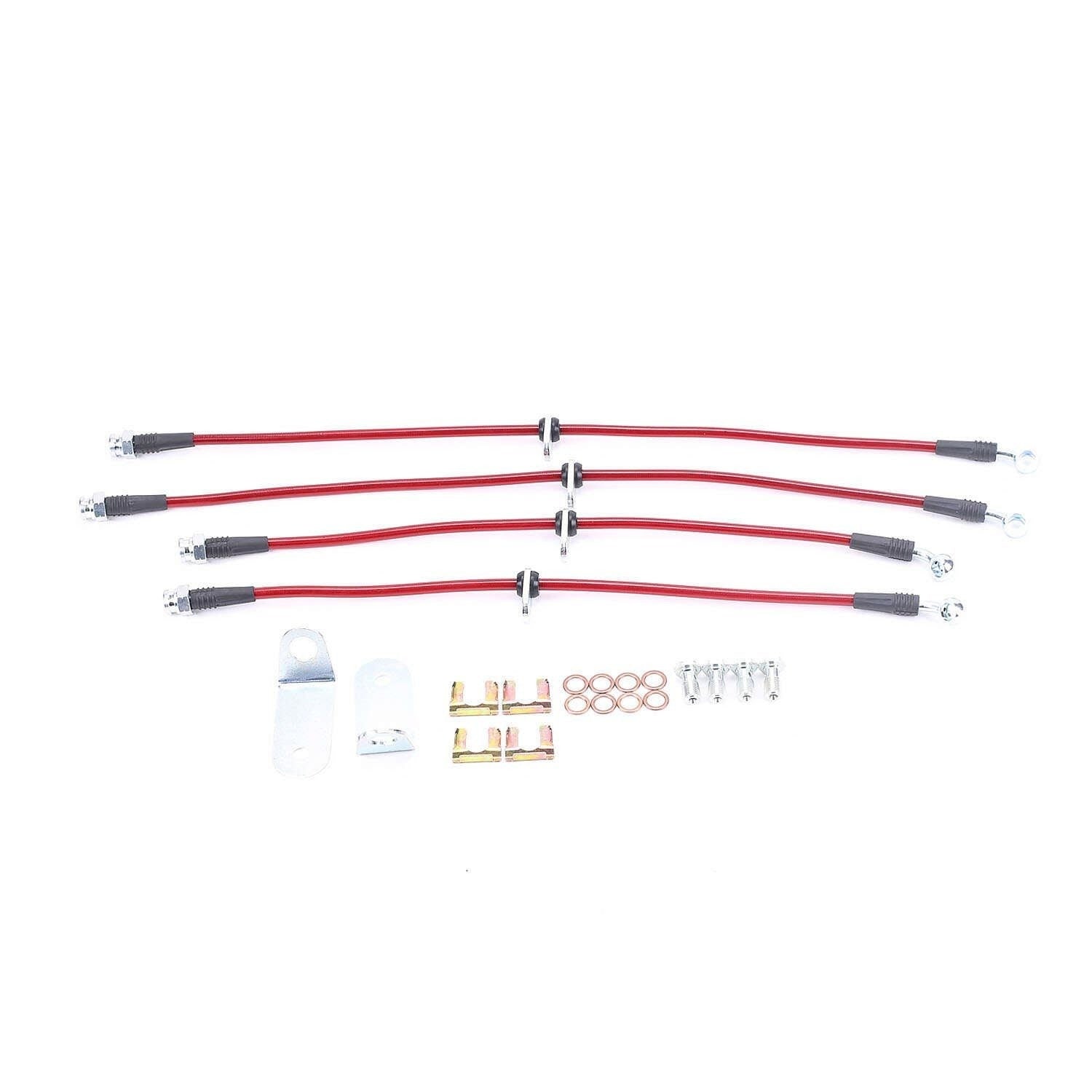 PowerStop Power Stop 06-11 Honda Civic Front & Rear SS Braided Brake Hose Kit BH00067