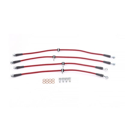 PowerStop Power Stop 02-05 Honda Civic Front & Rear SS Braided Brake Hose Kit BH00072