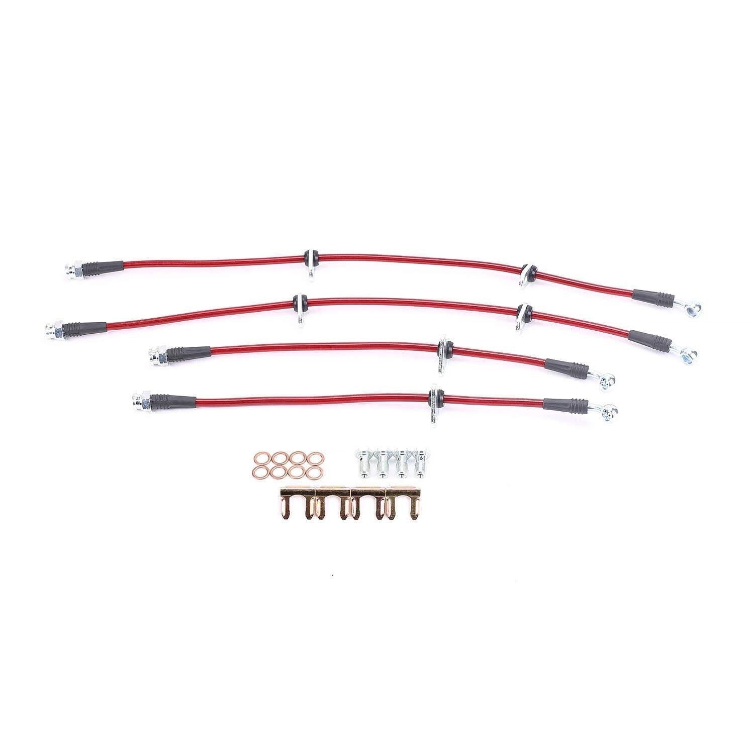 PowerStop Power Stop 06-09 Honda S2000 Front & Rear SS Braided Brake Hose Kit BH00074