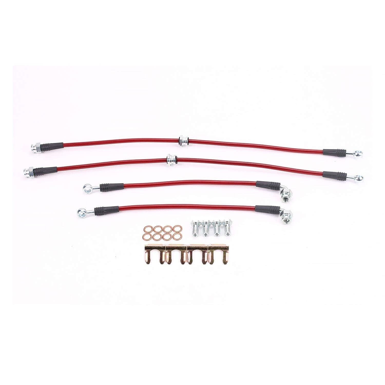 PowerStop Power Stop 03-06 Mitsubishi Lancer Front & Rear SS Braided Brake Hose Kit BH00078