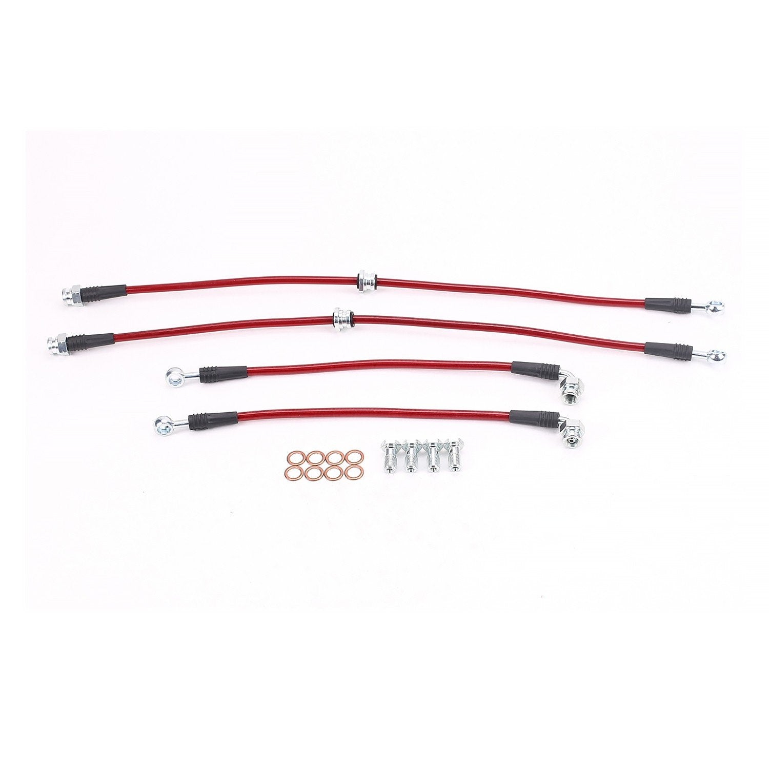 PowerStop Power Stop 03-06 Mitsubishi Lancer Front & Rear SS Braided Brake Hose Kit BH00078