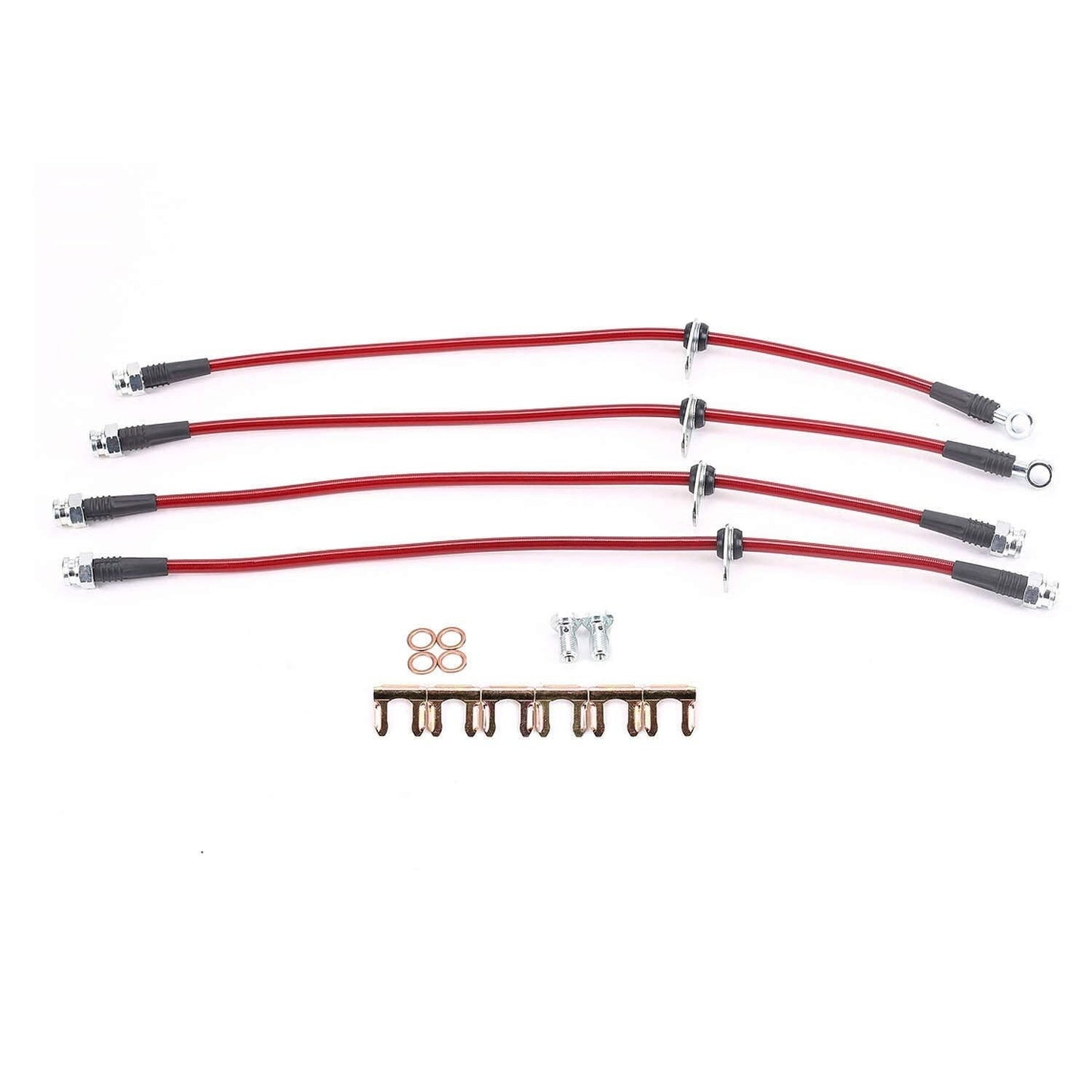 PowerStop Power Stop 2008 Mitsubishi Lancer Front & Rear SS Braided Brake Hose Kit BH00079