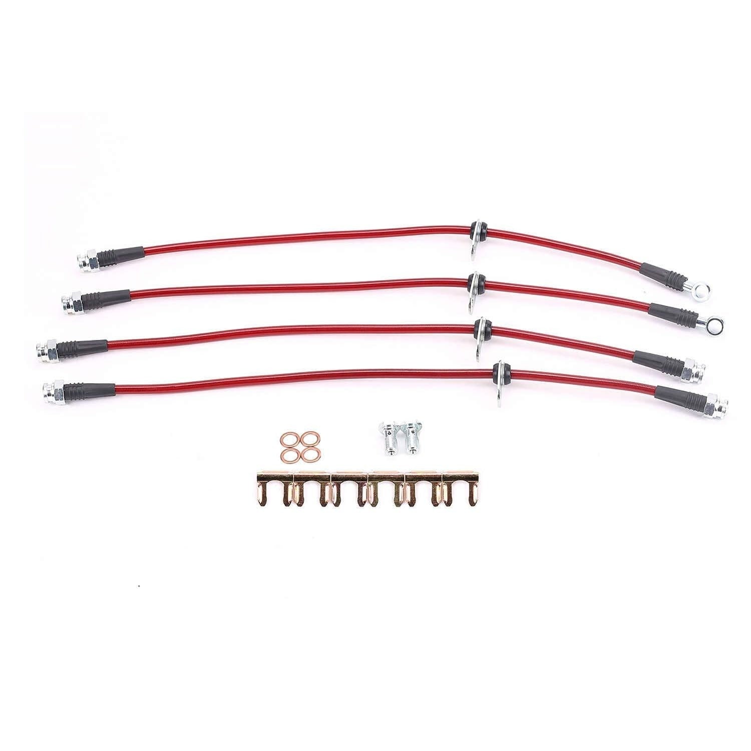PowerStop Power Stop 2008 Mitsubishi Lancer Front & Rear SS Braided Brake Hose Kit BH00079