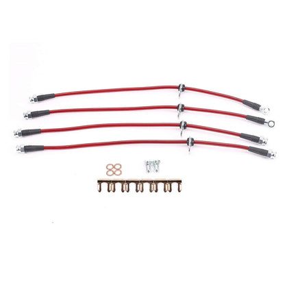 PowerStop Power Stop 2008 Mitsubishi Lancer Front & Rear SS Braided Brake Hose Kit BH00079