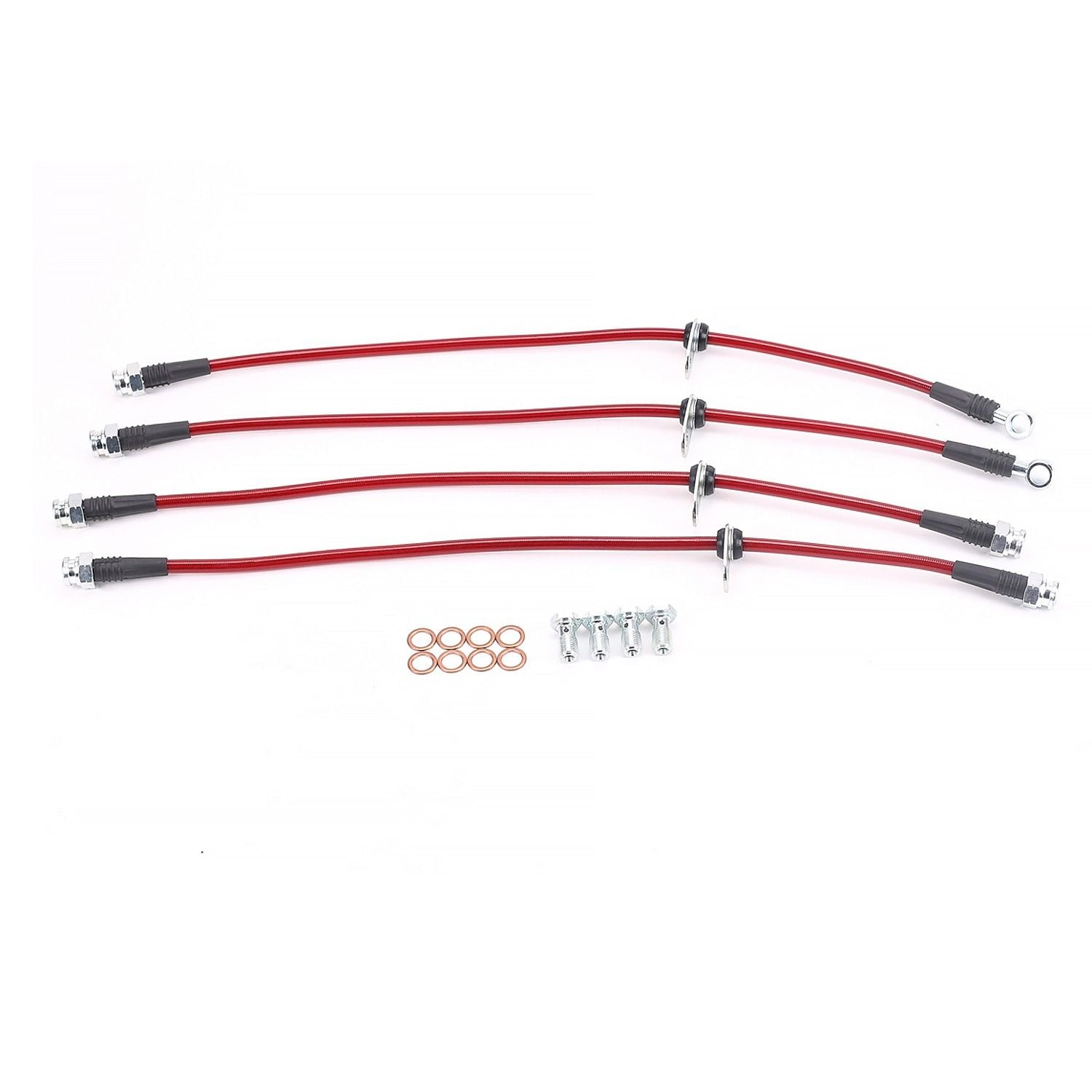PowerStop Power Stop 2008 Mitsubishi Lancer Front & Rear SS Braided Brake Hose Kit BH00079