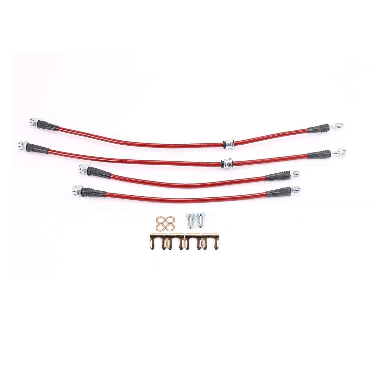 PowerStop Power Stop 94-99 Mitsubishi Eclipse Front & Rear SS Braided Brake Hose Kit BH00080