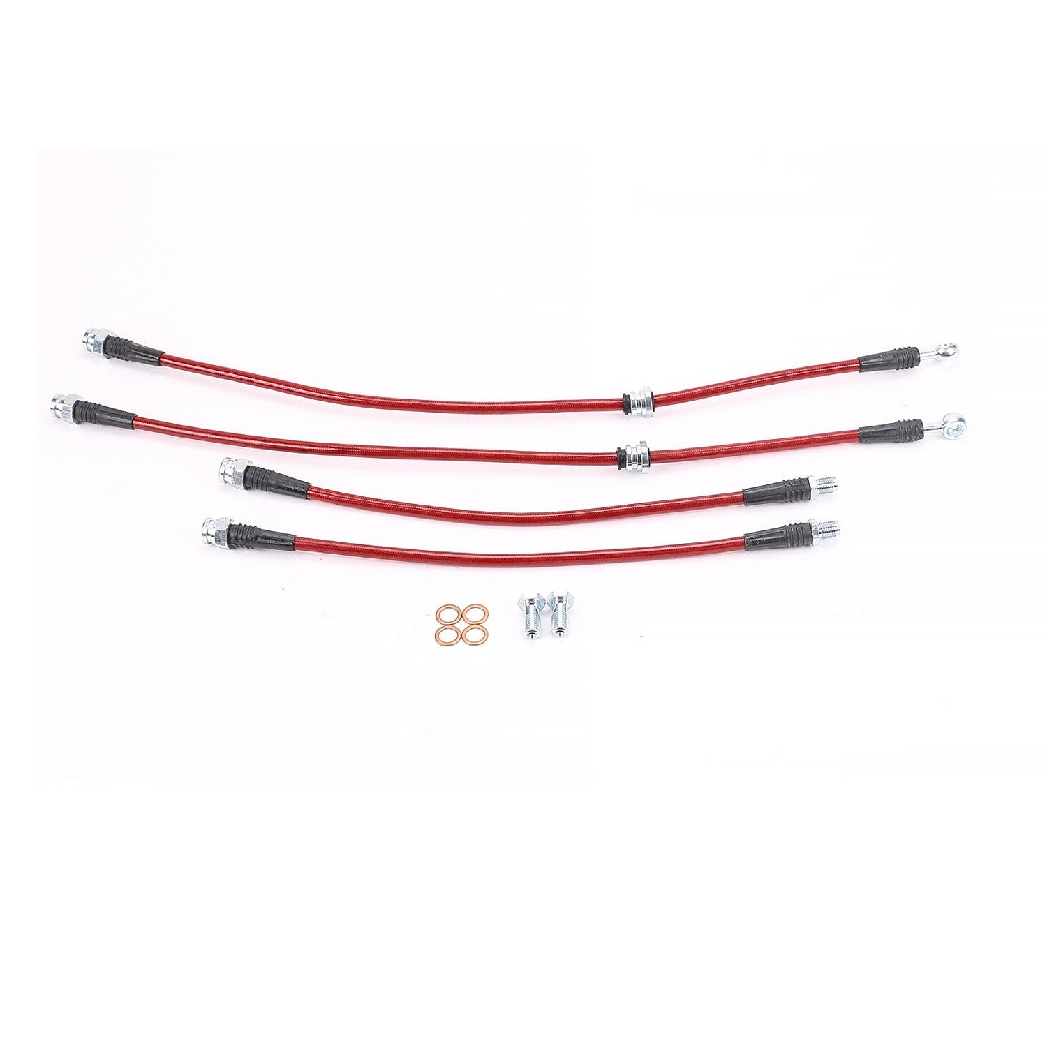 PowerStop Power Stop 94-99 Mitsubishi Eclipse Front & Rear SS Braided Brake Hose Kit BH00080