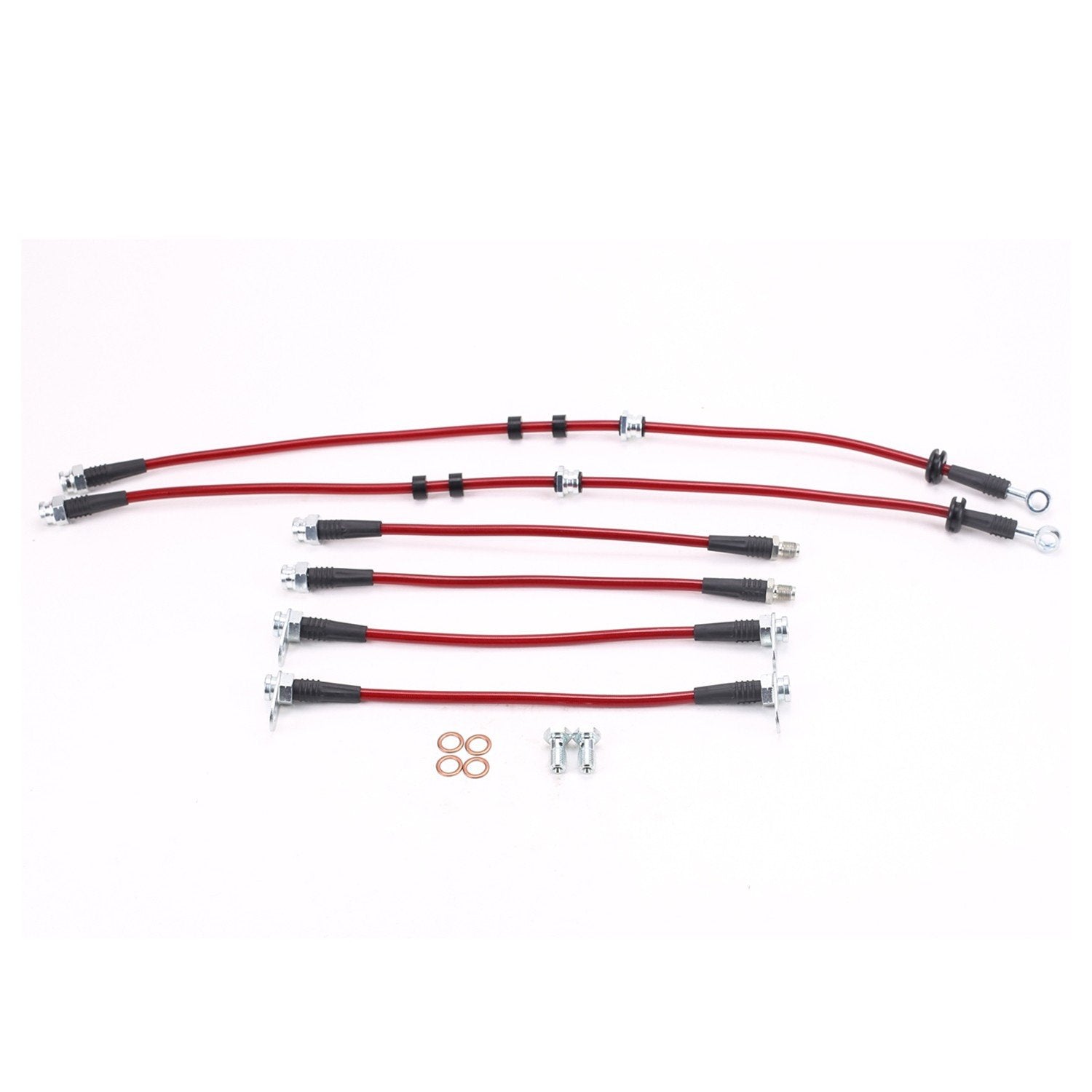 PowerStop Power Stop 09-15 Mitsubishi Lancer Front & Rear SS Braided Brake Hose Kit BH00081