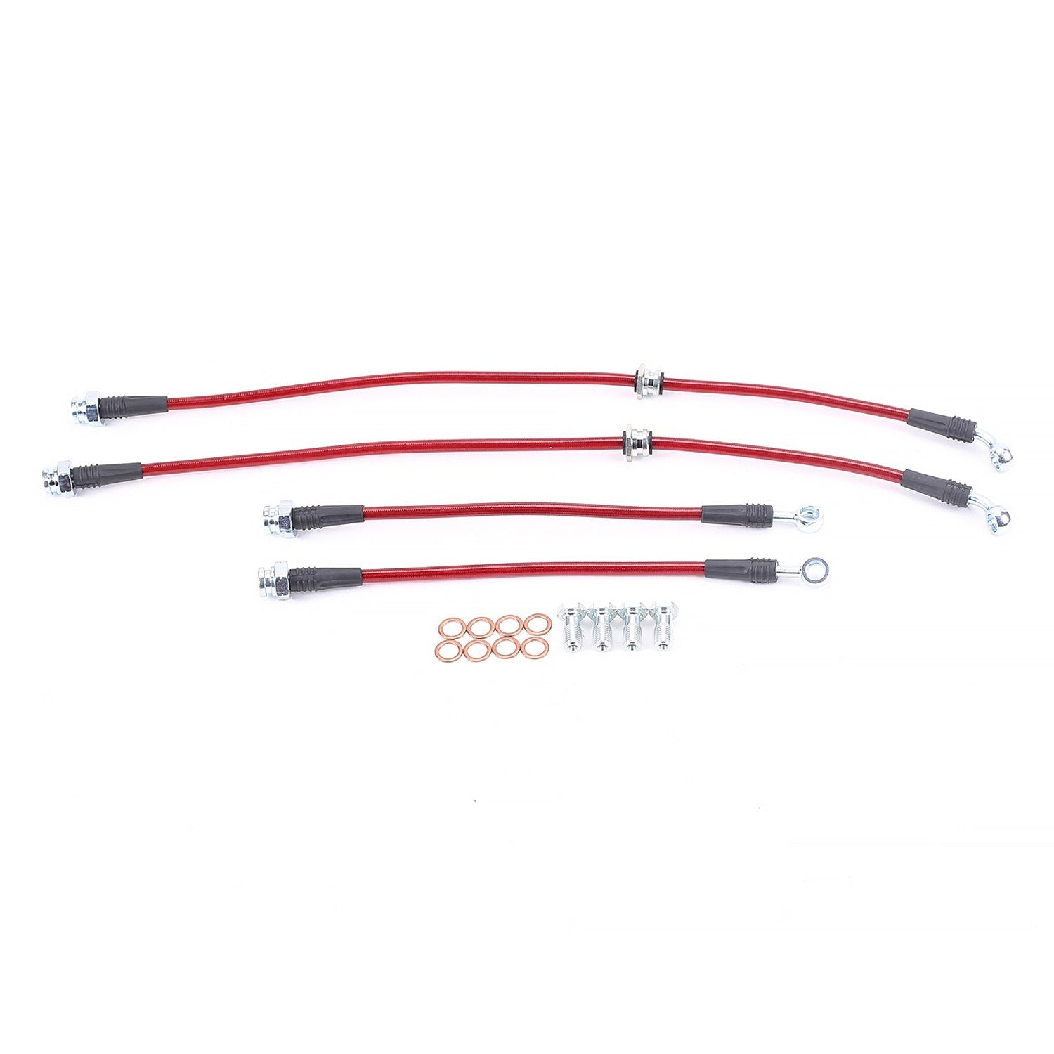 PowerStop Power Stop 96-98 Nissan 240SX Front & Rear SS Braided Brake Hose Kit BH00082