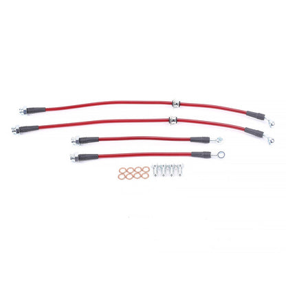PowerStop Power Stop 96-98 Nissan 240SX Front & Rear SS Braided Brake Hose Kit BH00082
