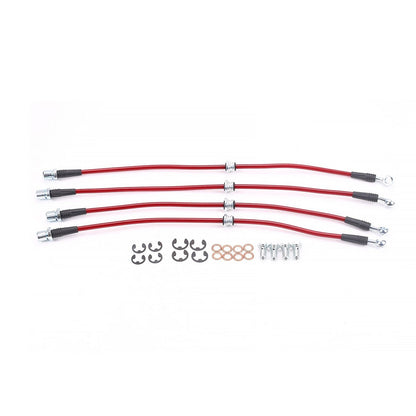 PowerStop Power Stop 93-96 Subaru Impreza Front & Rear SS Braided Brake Hose Kit BH00095