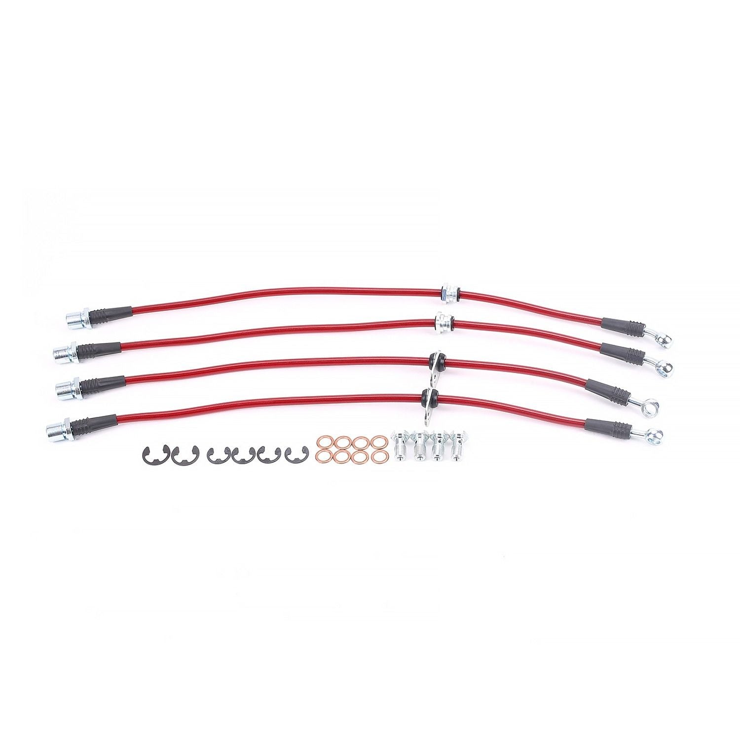 PowerStop Power Stop 05-06 Saab 9-2X Front & Rear SS Braided Brake Hose Kit BH00096