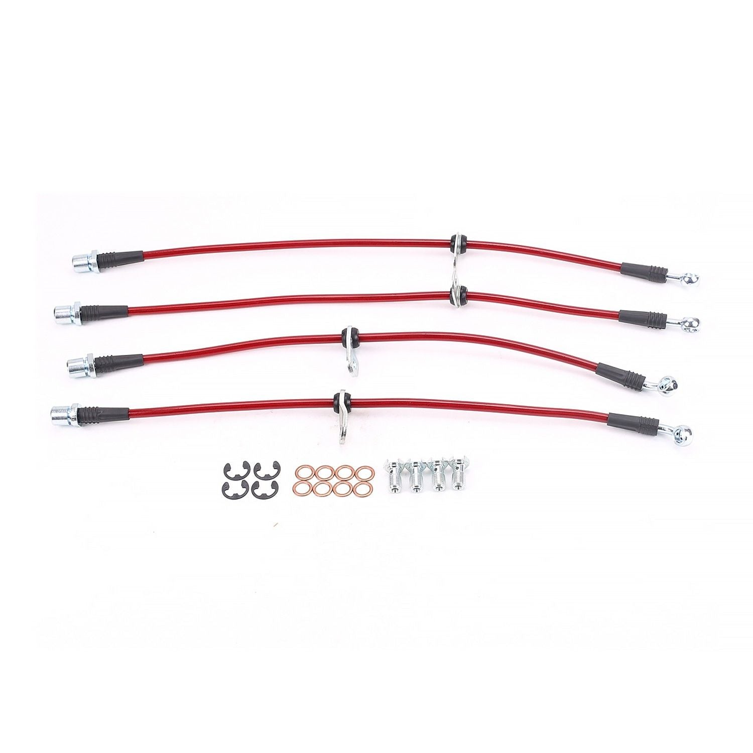 PowerStop Power Stop 08-13 Subaru Impreza Front & Rear SS Braided Brake Hose Kit BH00098
