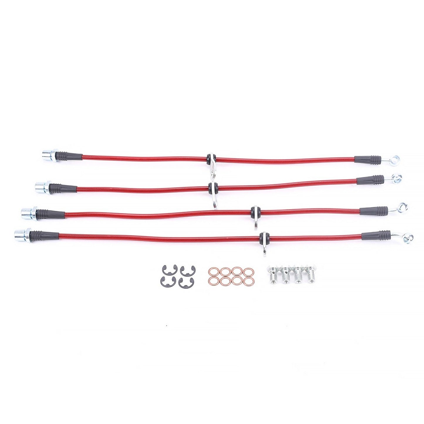 PowerStop Power Stop 11-14 Subaru Impreza Front & Rear SS Braided Brake Hose Kit BH00102