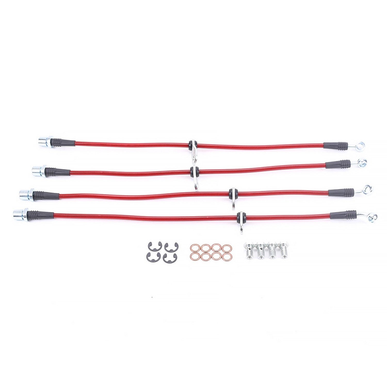 PowerStop Power Stop 11-14 Subaru Impreza Front & Rear SS Braided Brake Hose Kit BH00102