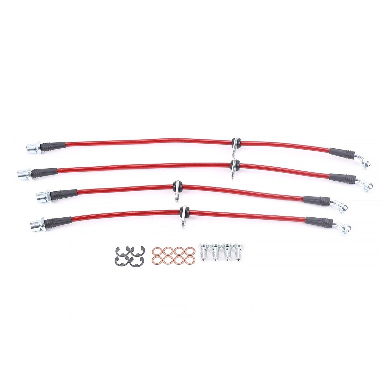 PowerStop Power Stop 15-17 Subaru WRX Front & Rear SS Braided Brake Hose Kit BH00103
