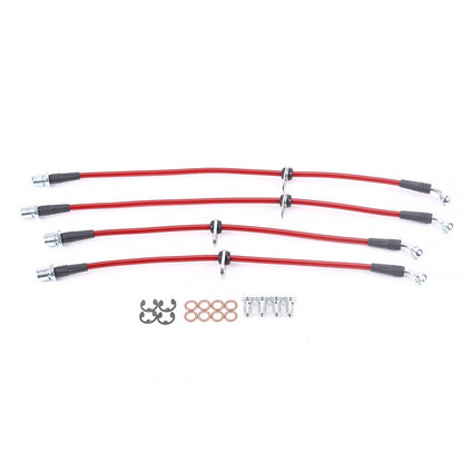 PowerStop Power Stop 15-17 Subaru WRX Front & Rear SS Braided Brake Hose Kit BH00103