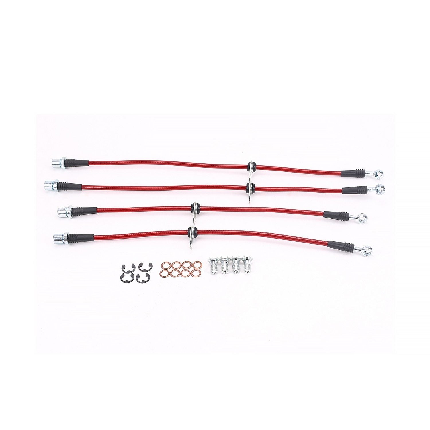 PowerStop Power Stop 18-19 Subaru WRX STI Front & Rear SS Braided Brake Hose Kit BH00104