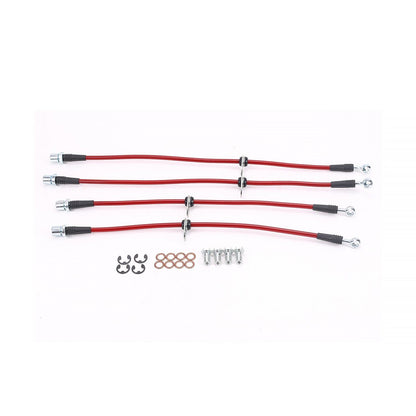 PowerStop Power Stop 18-19 Subaru WRX STI Front & Rear SS Braided Brake Hose Kit BH00104