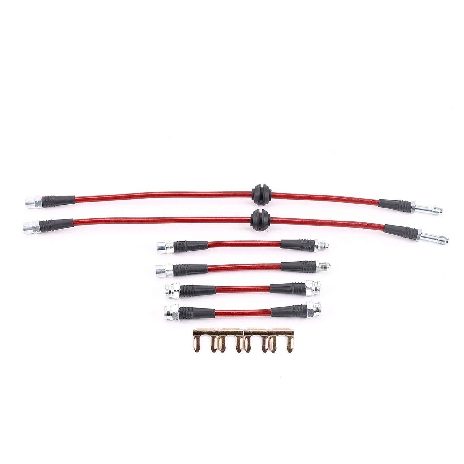 PowerStop Power Stop 93-98 Volkswagen Golf Front & Rear SS Braided Brake Hose Kit BH00108