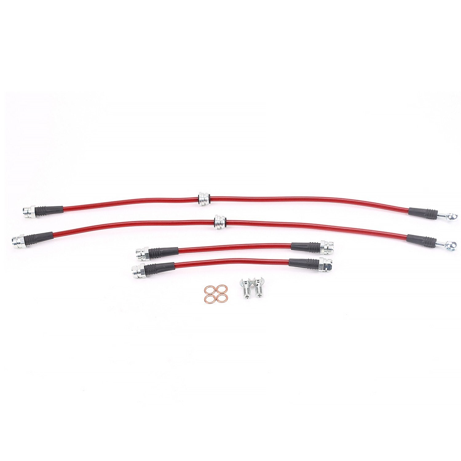 PowerStop Power Stop 06-13 Audi A3 Front & Rear SS Braided Brake Hose Kit BH00109
