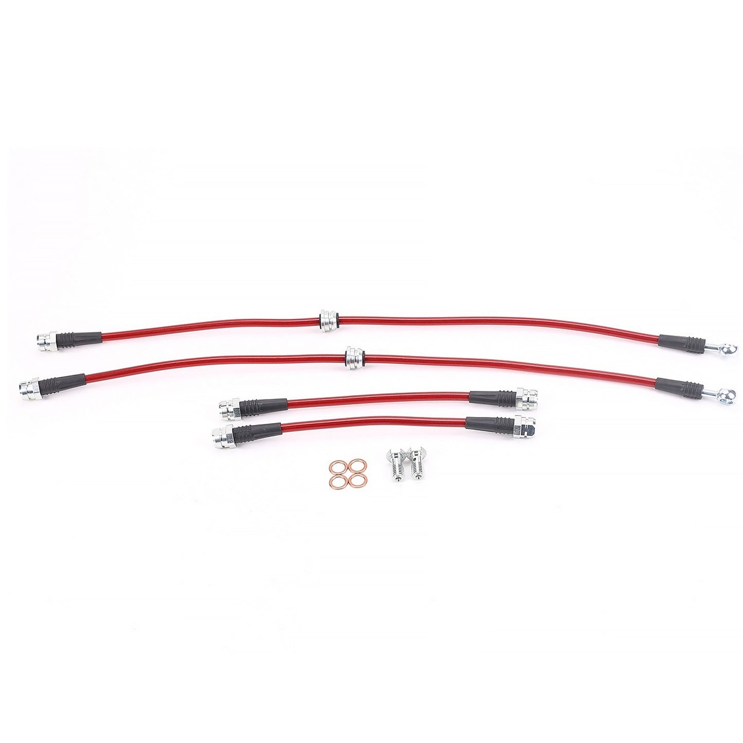 PowerStop Power Stop 06-13 Audi A3 Front & Rear SS Braided Brake Hose Kit BH00109