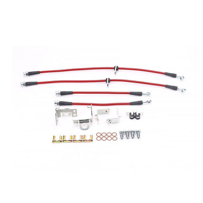 PowerStop Power Stop 05-14 Ford Mustang Front & Rear SS Braided Brake Hose Kit BH00115
