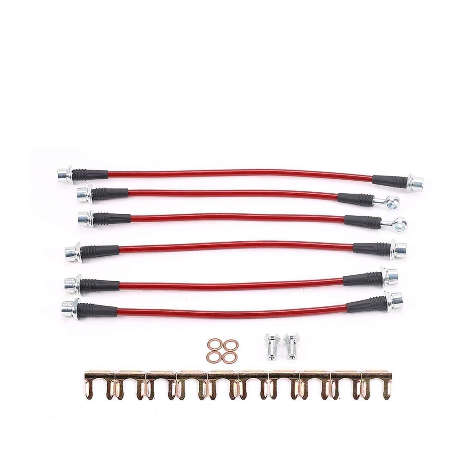 PowerStop Power Stop 07-19 Toyota Tundra Front & Rear SS Braided Brake Hose Kit BH00130