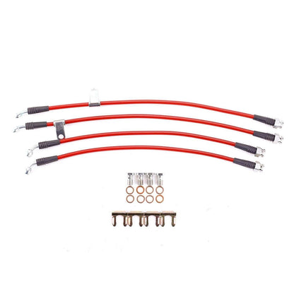 PowerStop Power Stop 10-16 Hyundai Genesis Coupe Front & Rear SS Braided Brake Hose Kit BH00141