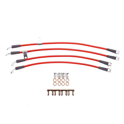 PowerStop Power Stop 10-16 Hyundai Genesis Coupe Front & Rear SS Braided Brake Hose Kit BH00141