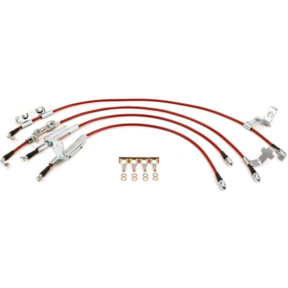 PowerStop Power Stop 2018 Jeep Wrangler Front & Rear SS Braided Brake Hose Kit BH00147