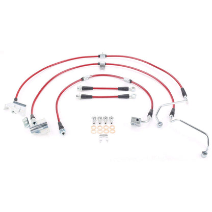 PowerStop Power Stop 99-04 Jeep Grand Cherokee Front & Rear Stainless Steel Brake Hose Kit BH00174
