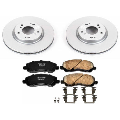 PowerStop Power Stop 06-12 Mitsubishi Eclipse Front Z17 Evolution Geomet Coated Brake Kit CRK094