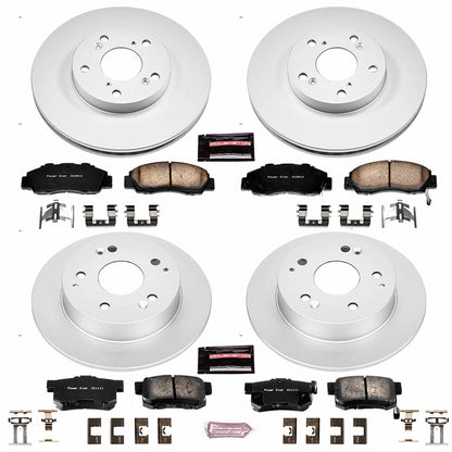 PowerStop Power Stop 98-02 Honda Accord Front & Rear Z17 Evolution Geomet Coated Brake Kit CRK1042