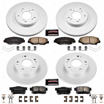 PowerStop Power Stop 03-07 Honda Accord Front & Rear Z17 Evolution Geomet Coated Brake Kit CRK1047