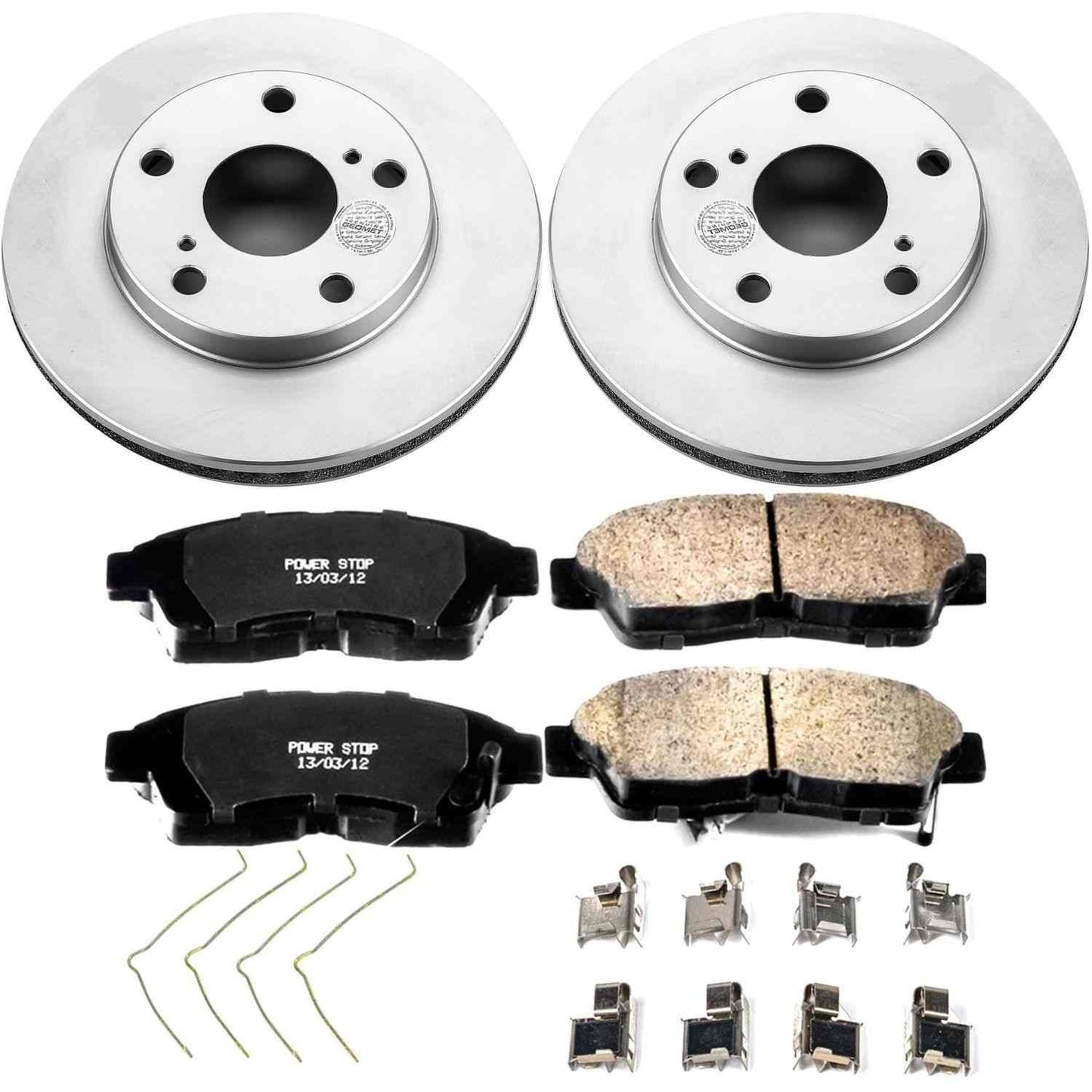 PowerStop Power Stop 92-01 Toyota Camry Front Z17 Evolution Geomet Coated Brake Kit CRK1052