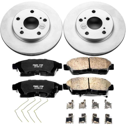 PowerStop Power Stop 92-01 Toyota Camry Front Z17 Evolution Geomet Coated Brake Kit CRK1052