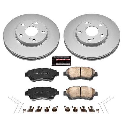 PowerStop Power Stop 92-96 Lexus ES300 Front Z17 Evolution Geomet Coated Brake Kit CRK1054