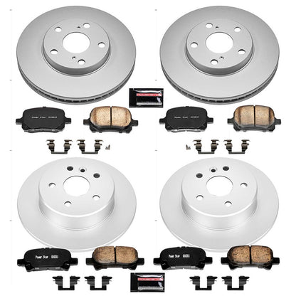 PowerStop Power Stop 00-04 Toyota Avalon Front & Rear Z17 Evolution Geomet Coated Brake Kit CRK1063