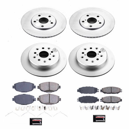 PowerStop Power Stop 99-00 Lexus SC300 Front & Rear Z17 Evolution Geomet Coated Brake Kit CRK1074
