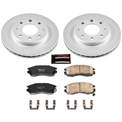 PowerStop Power Stop 93-95 Eagle Summit Front Z17 Evolution Geomet Coated Brake Kit CRK1090