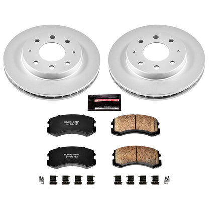 PowerStop Power Stop 02-07 Mitsubishi Lancer Front Z17 Evolution Geomet Coated Brake Kit CRK1092