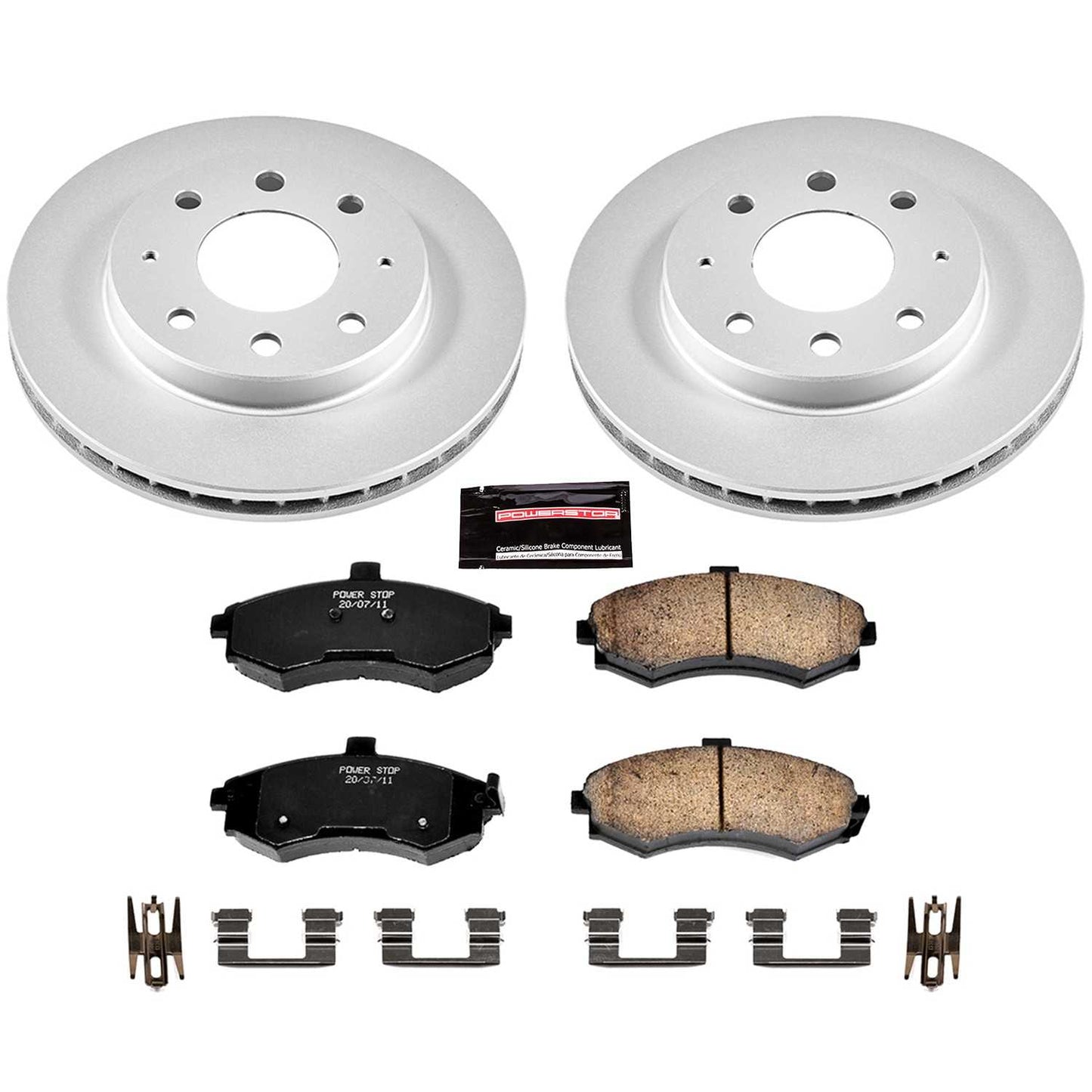 PowerStop Power Stop 02-05 Hyundai Elantra Front Z17 Evolution Geomet Coated Brake Kit CRK1093