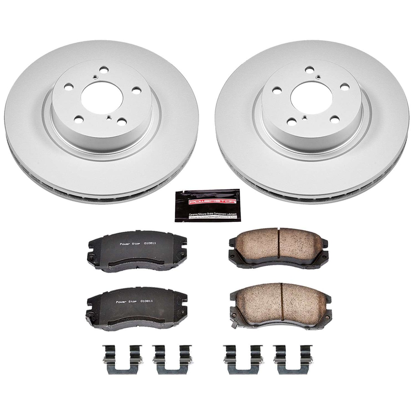 PowerStop Power Stop 1996 Subaru Legacy Front Z17 Evolution Geomet Coated Brake Kit CRK1118