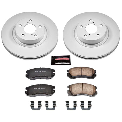 PowerStop Power Stop 1996 Subaru Legacy Front Z17 Evolution Geomet Coated Brake Kit CRK1118