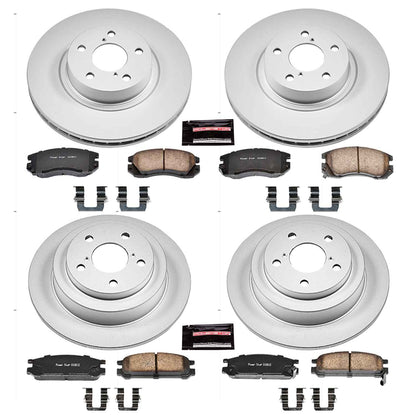 PowerStop Power Stop 1996 Subaru Legacy Front & Rear Z17 Evolution Geomet Coated Brake Kit CRK1119