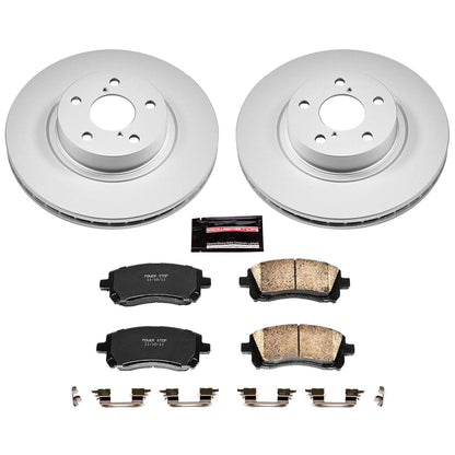 PowerStop Power Stop 98-02 Subaru Forester Front Z17 Evolution Geomet Coated Brake Kit CRK1120