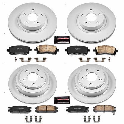 PowerStop Power Stop 1998 Subaru Impreza Front & Rear Z17 Evolution Geomet Coated Brake Kit CRK1121
