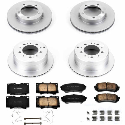 PowerStop Power Stop 98-07 Lexus LX470 Front & Rear Z17 Evolution Geomet Coated Brake Kit CRK1133