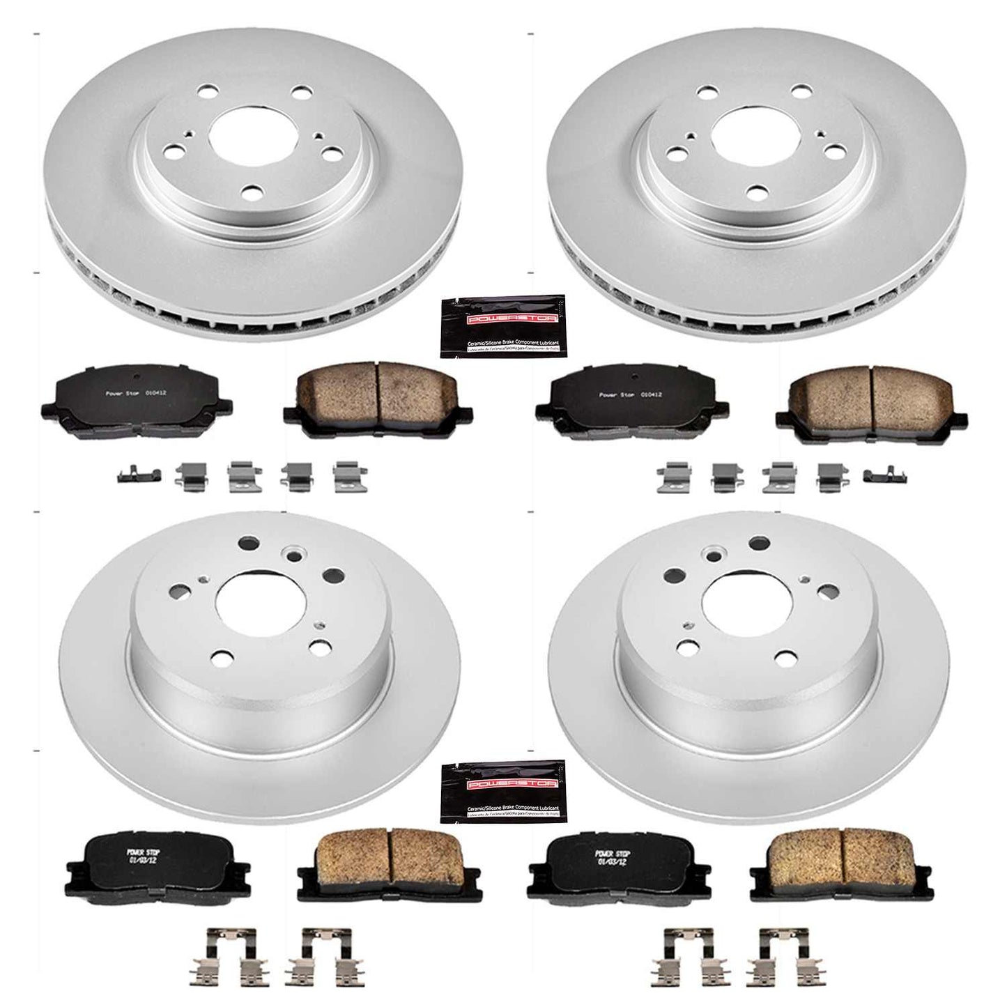PowerStop Power Stop 01-03 Toyota Highlander Front & Rear Z17 Evolution Geomet Coated Brake Kit CRK1139
